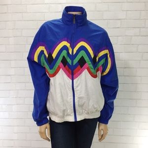Vintage 90s HEAD Windbreaker Large Color Blocked